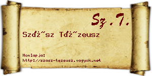 Szász Tézeusz névjegykártya